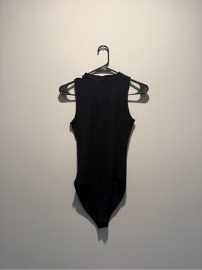 Forever 21 Black Ribbed Sleeveless Bodysuit